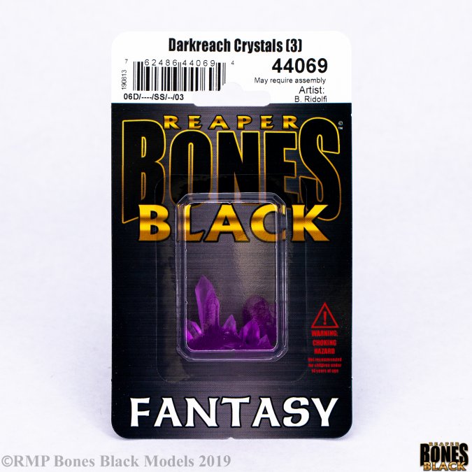 Reaper Bones Black: Darkreach Crystals (3) Miniatures Reaper Miniatures   
