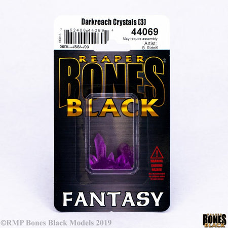 Reaper Bones Black: Darkreach Crystals (3) Miniatures Reaper Miniatures   