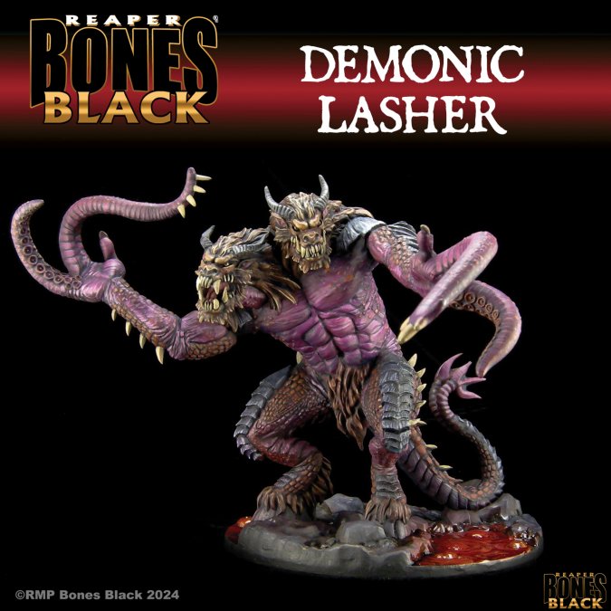 Reaper Bones Black: Demonic Lasher Miniatures Reaper Miniatures