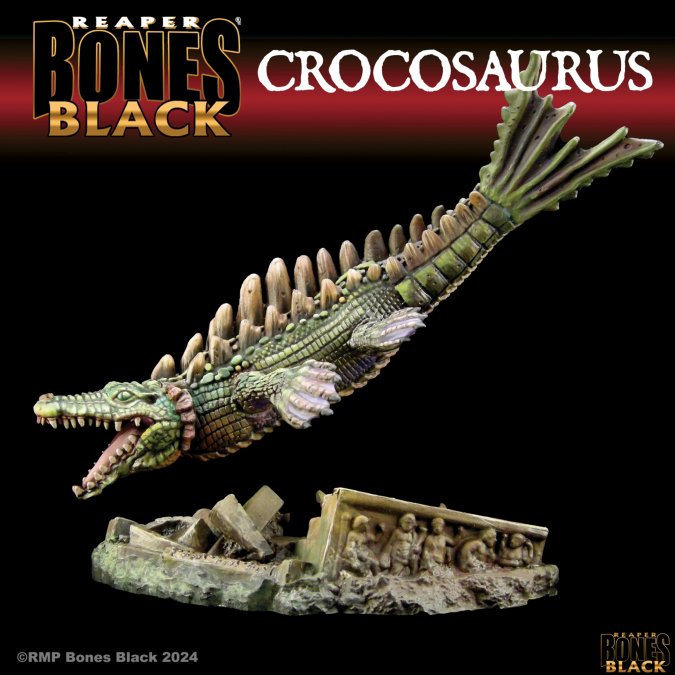 Reaper Bones Black: Crocosaurus Miniatures Reaper Miniatures
