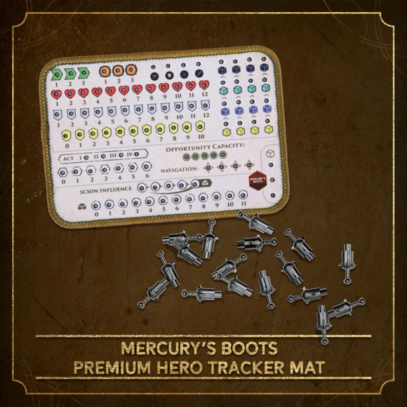 Hoplomachus Victorum: Mercury’s Boots Hero Tracker Mat Supplies Chip Theory Games