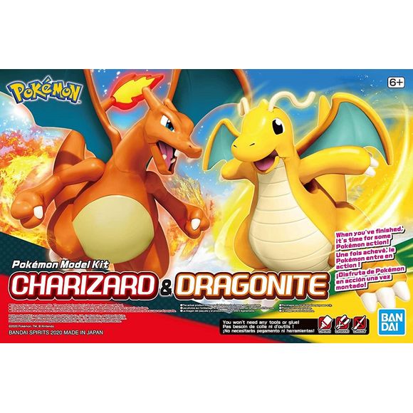Poképla: Charizard & Dragonite Model Toys Bandai