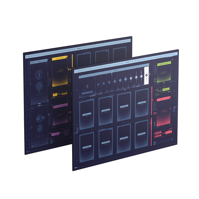 Moonrakers Platinum Armory and Dispatch Mats Board Games IV Studios