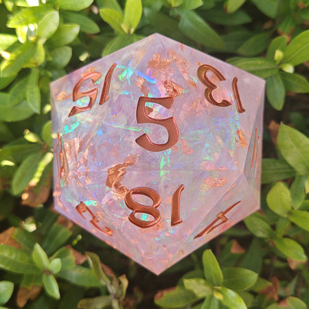 Captured Magic 100mm Chonk D20 - Arcane Amethyst Dice Hymgho Premium Dice