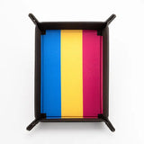 Folding Dice Tray with Leather Backing - Pride Flags (9 options) Dice FanRoll by Metallic Dice Games Dice Tray Pansexual