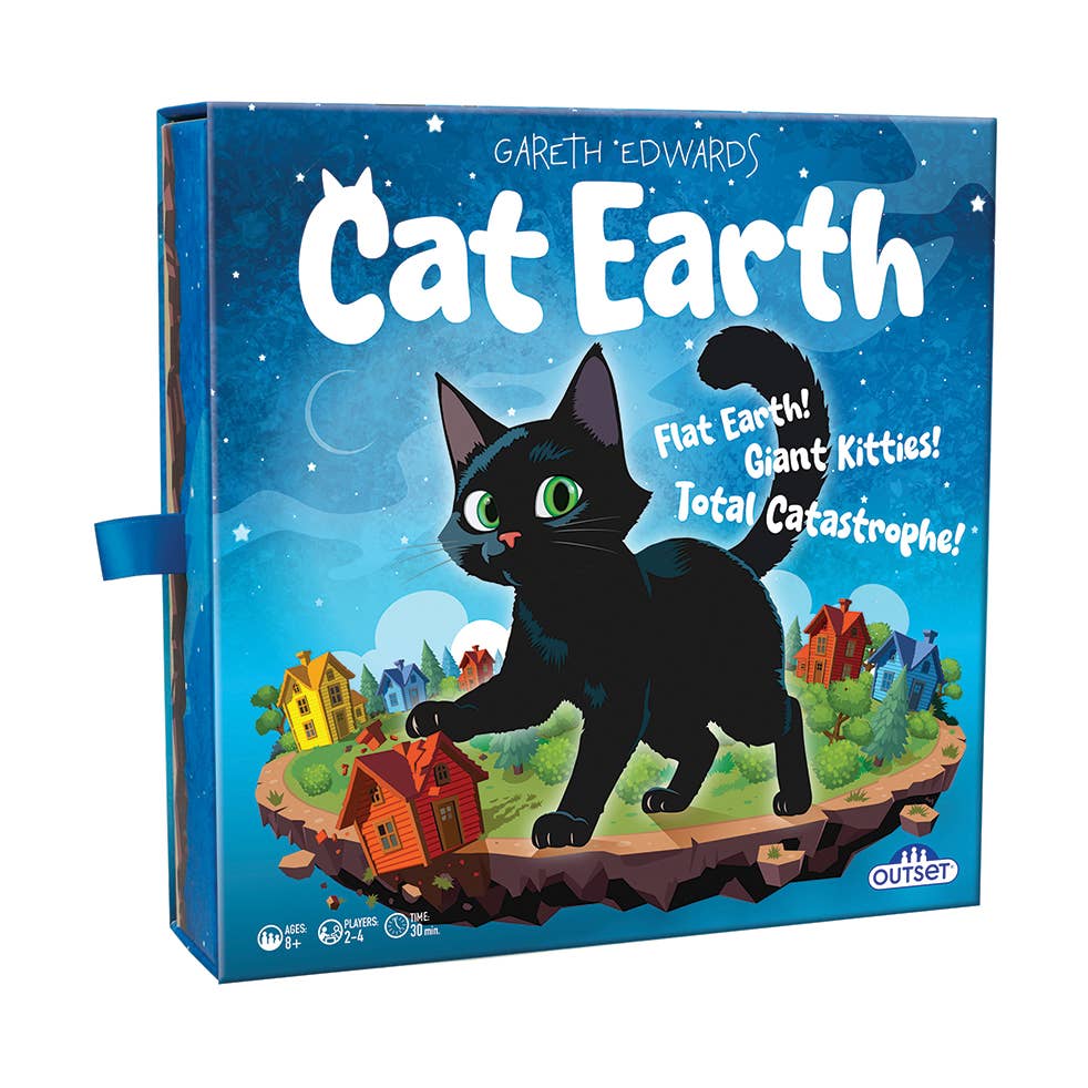 Cat Earth: Where Cats Cause Cat Astrophic Drop Offs Board Games Outset Games and Cobble Hill Puzzles Cat Earth