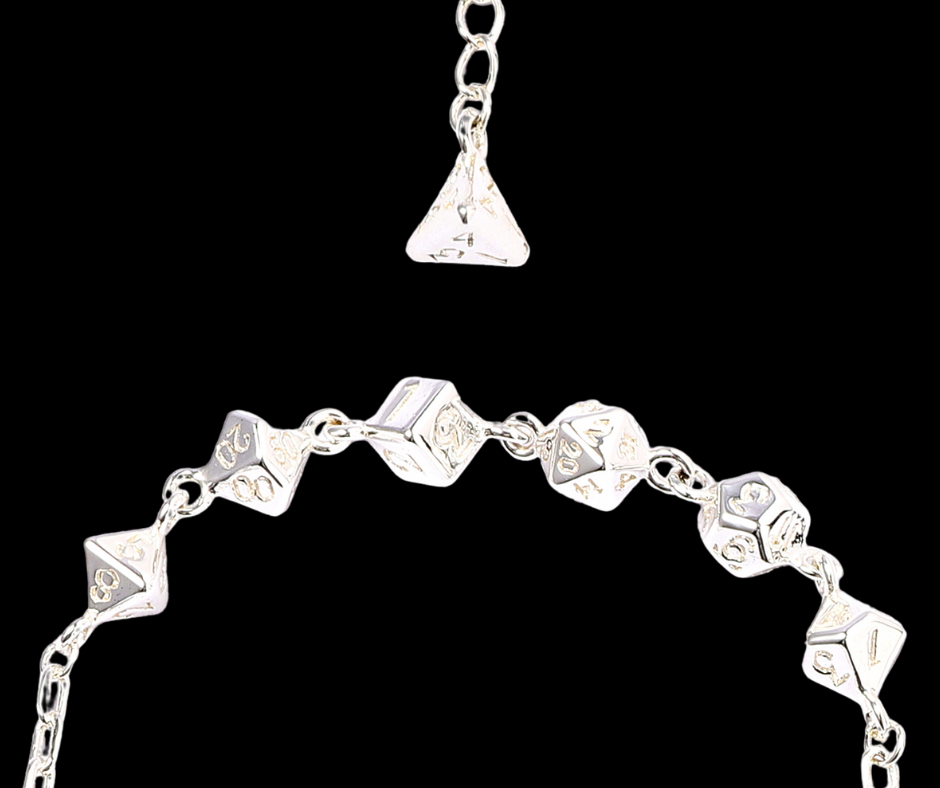 Arcane Bangle Bracelet - Silver Dice Hymgho Premium Dice
