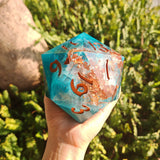 Captured Magic 100mm Chonk D20 - Cloudfall Dice Hymgho Premium Dice