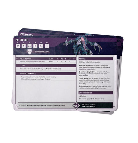 Warhammer 40K 10E Genestealer Cults: Datasheet Cards Miniatures Games Workshop   