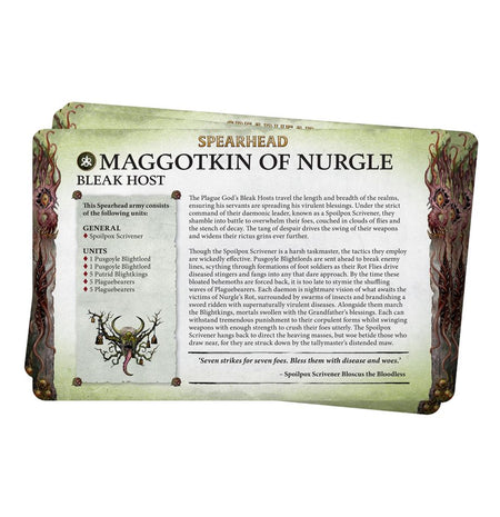 Age of Sigmar 4th Edition - Maggotkin of Nurgle: Faction Pack Miniatures Games Workshop   