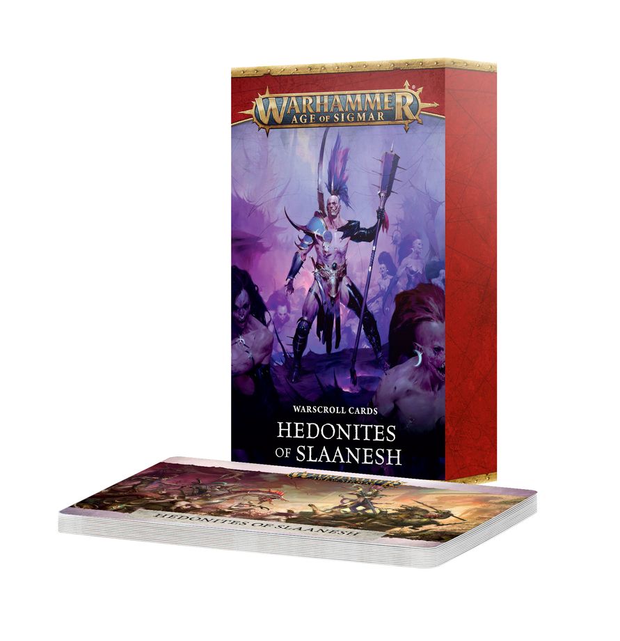 Warhammer Age of Sigmar Warscroll Cards: Hedonites of Slaanesh Miniatures Games Workshop AoS WS Hedonites of Slaanesh