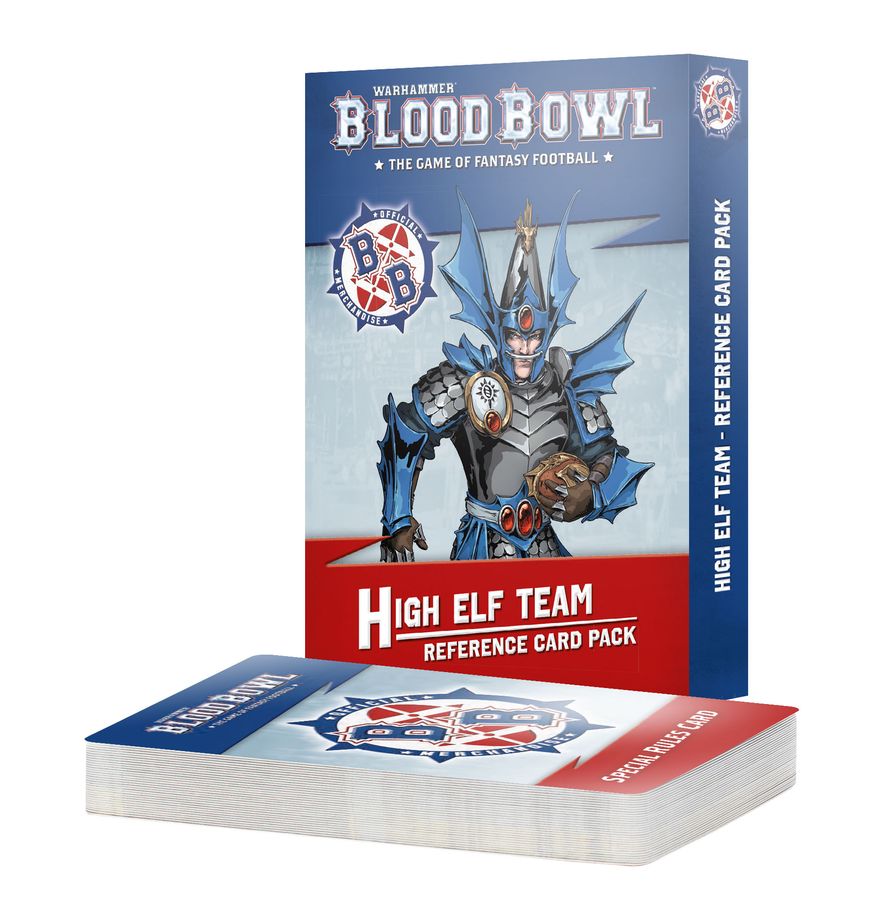 Blood Bowl High Elf Team Reference Card Pack Miniatures Games Workshop BB High Elf Team Reference