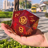 Captured Magic 100mm Chonk D20 - Red Dice Hymgho Premium Dice