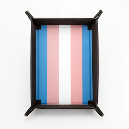 Folding Dice Tray with Leather Backing - Pride Flags (9 options) Dice FanRoll by Metallic Dice Games Dice Tray Transgender