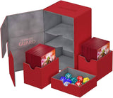 Ultimate Guard Flip'n'Tray Deck Box (17 options) Supplies Ultimate Guard FlipTray 80+ Red/Grey 