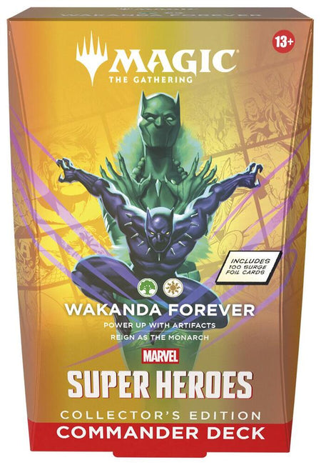 MTG [MSH] Marvel Super Heroes Commander Decks Collector (4 options) Trading Card Games Wizards of the Coast MSH (G/W) Col. Wakanda Forever Commander Deck
