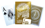 Peacock Large Print Playing Cards (4 options) Card Games Outset Games and Cobble Hill Puzzles Peacock Cards Gold  