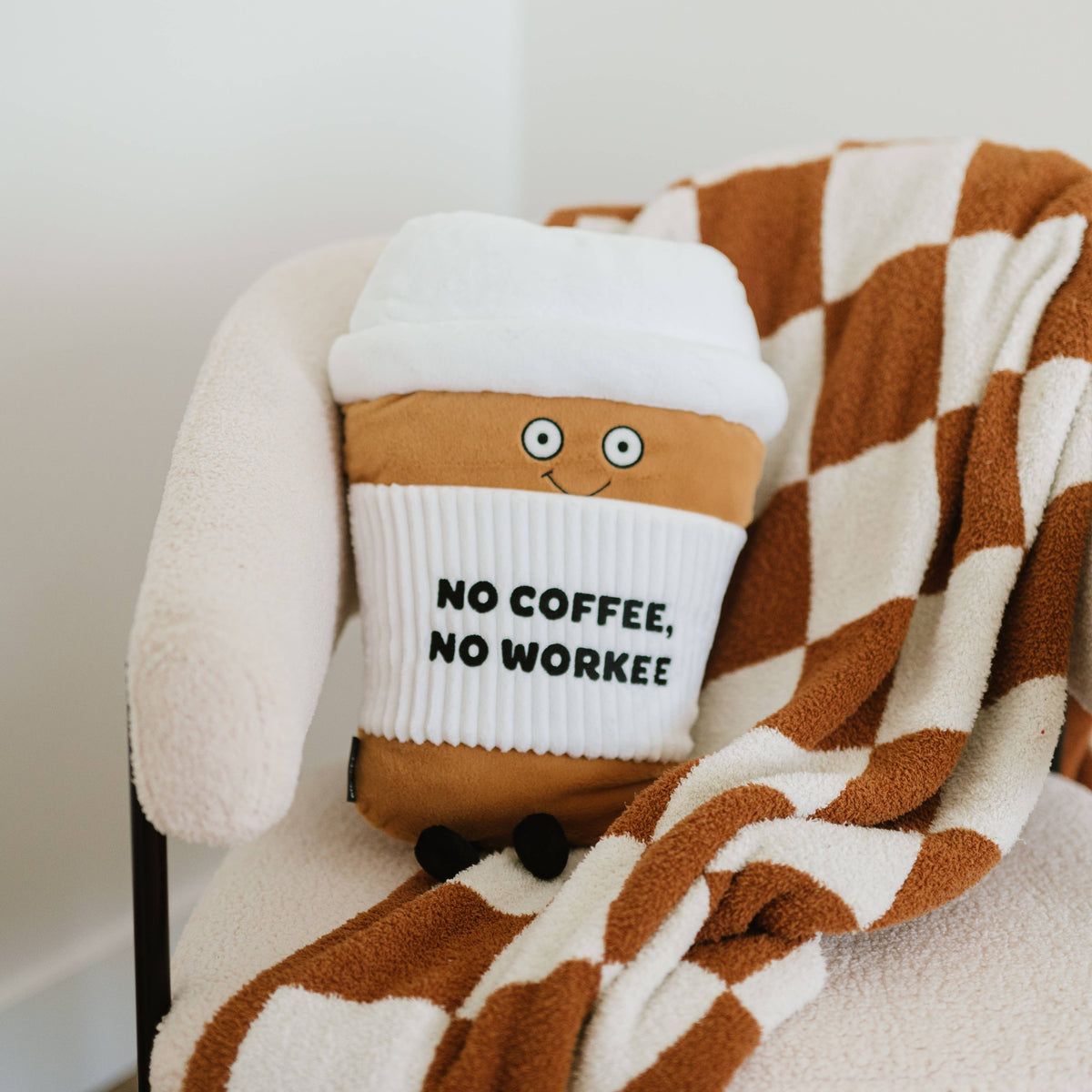Punchkins Big Coffee Pillow Puffie Plushie Plushes Punchkins   
