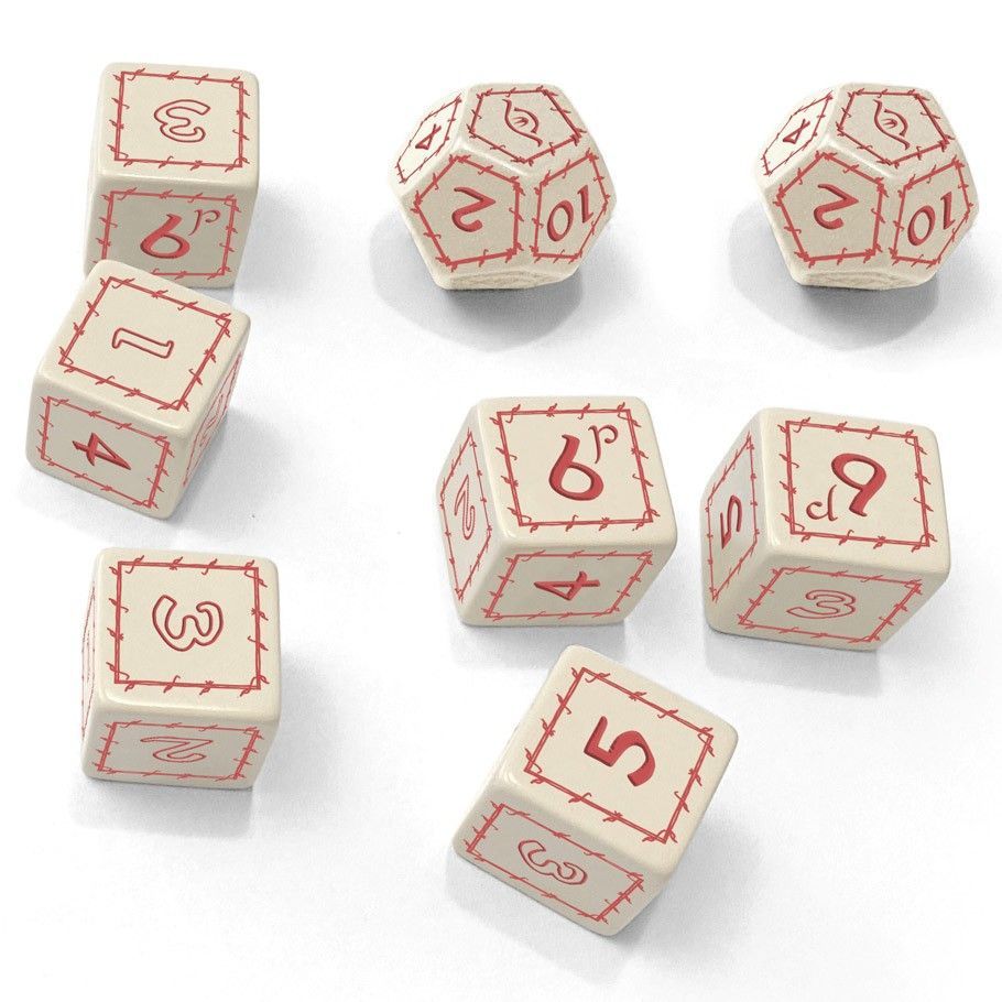 The One Ring Dice Set (2 options) Dice Free League Publishing White/Red  