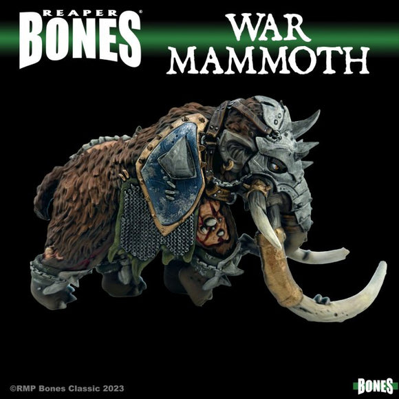 Reaper Bones Black: War Mammoth Miniatures Reaper Miniatures   