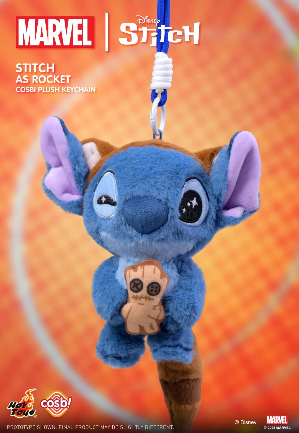 Hot Toys Marvel Stitch Cosbi Plush Keychain Collection Toys Pepper Joy