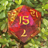 Captured Magic 100mm Chonk D20 - Red Dice Hymgho Premium Dice