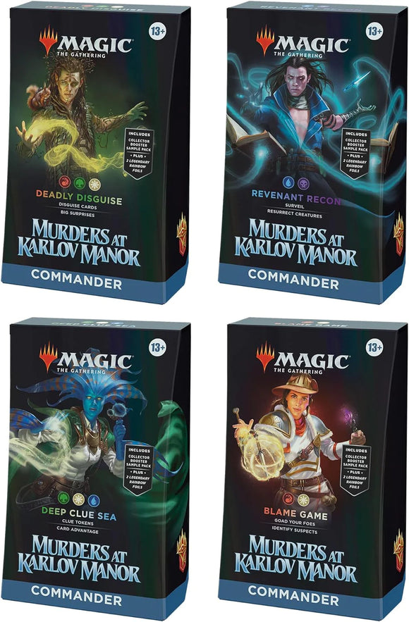 MTG [MKM] Murders at Karlov Manor Commander Decks (5 options) Trading Card Games Wizards of the Coast All 4 Deck Bundle  