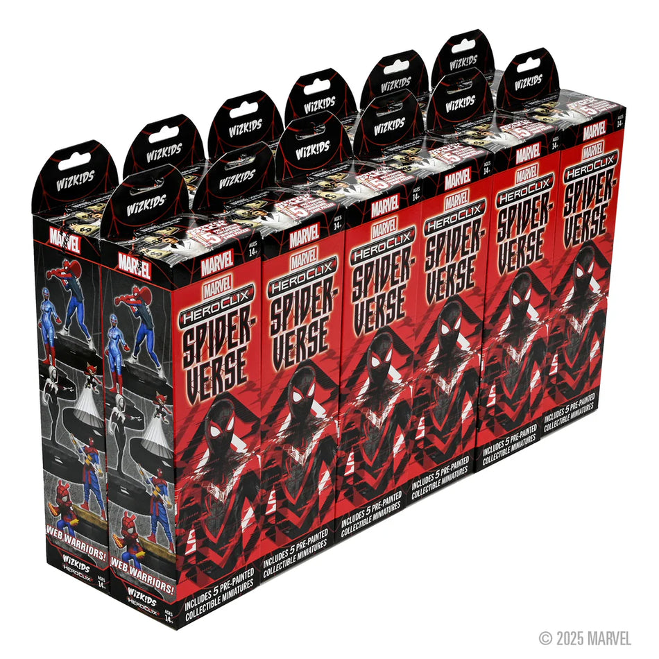 HeroClix Marvel Spider-Verse Boosters (2 options) Miniatures WizKids HCX Spiderverse 12x Booster Brick