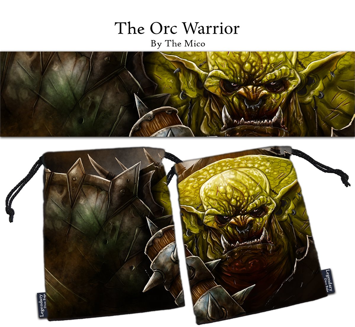 Legendary Dice Bag: The Orc Warrior Supplies Drawlab Entertainment