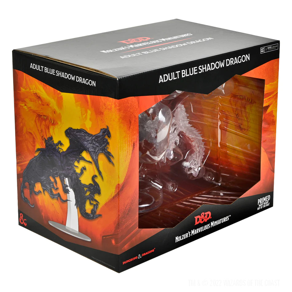 D&D Nolzur's Marvelous Miniatures: Adult Blue Shadow Dragon (Unpainted) Miniatures WizKids   
