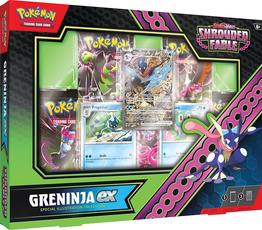 Pokemon TCG Scarlet & Violet Shrouded Fable: Special Illustration Collection Box (2 options) Trading Card Games Pokemon USA Greninja ex Illustration  
