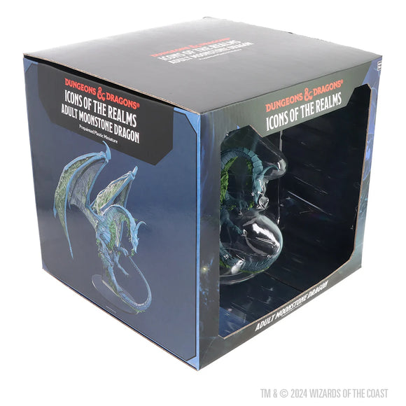 D&D Icons of the Realms: Adult Moonstone Dragon Premium Miniatures WizKids   