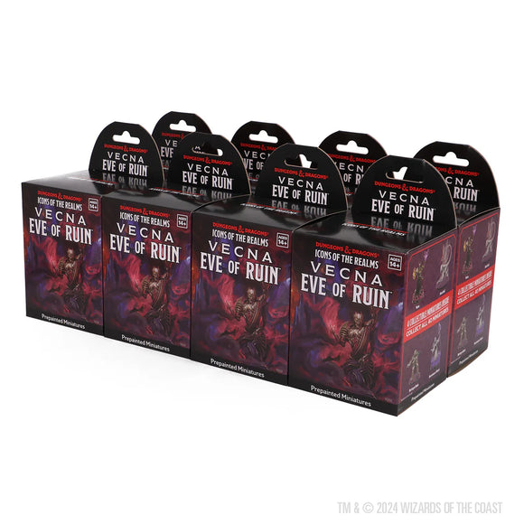 D&D Icons of the Realms Set 32 - Vecna: Eve of Ruin Blind Box (2 options) Miniatures WizKids IotR 32 Vecna 8x Booster Brick