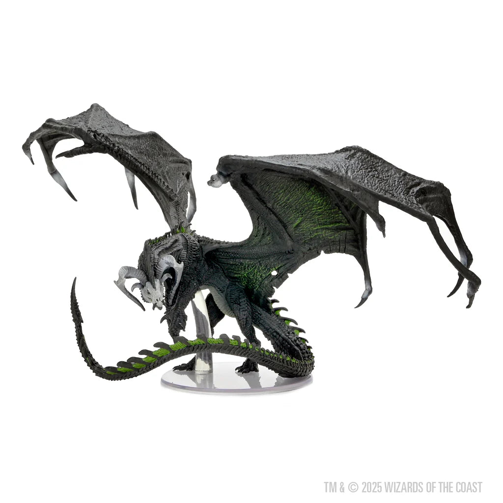 D&D Icons of the Realms: Adult Black Dragon Corruptor Premium Miniatures WizKids
