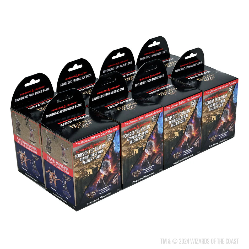 D&D Icons of the Realms Set 35 - Adventures from Baldur's Gate Blind Box Miniatures WizKids IotR 35 Baldur's Gate 8x Booster Brick