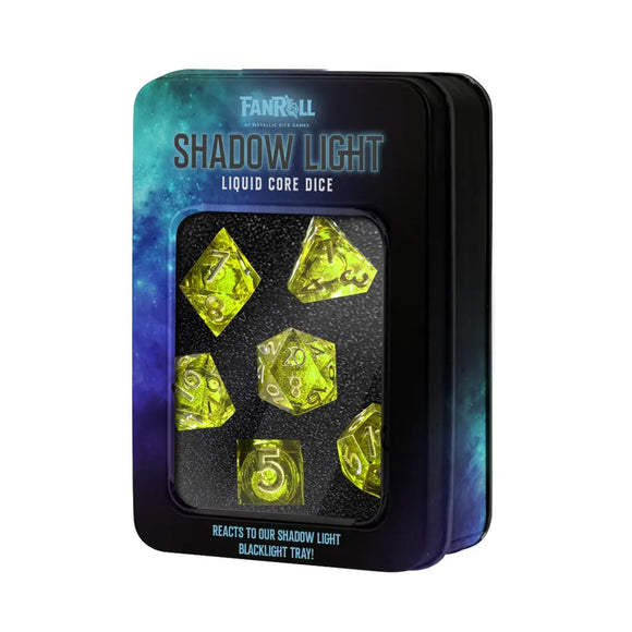 Shadow Light Liquid Core Dice Dice FanRoll by Metallic Dice Games   