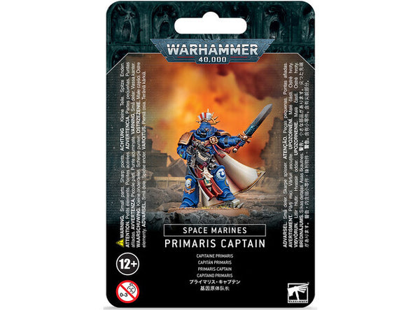 Warhammer 40k miniature of a primaris space marine captain Warhammer 40k miniature of a primaris space marine captain