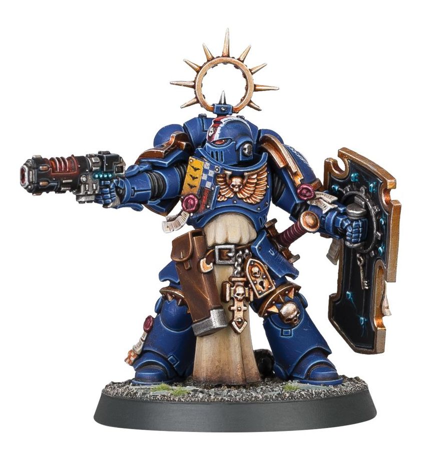 Warhammer 40K Lieutenant with Storm Shield Miniatures Games Workshop W40K Lieutenant with Storm Shield