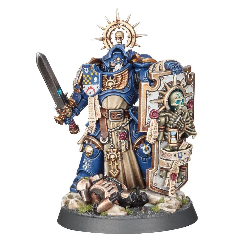 Warhammer 40K Space Marines: Captain with Storm Shield (Relic Shield) Miniatures Games Workshop