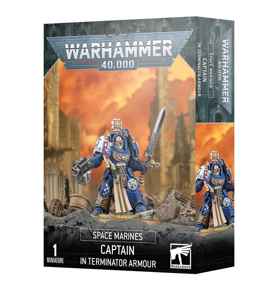 Warhammer 40K Space Marines: Captain in Terminator Armour Miniatures Games Workshop   