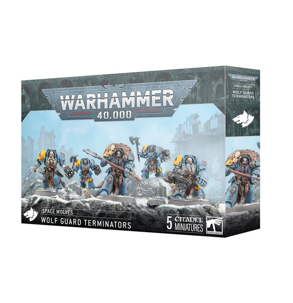 Warhammer 40K Space Wolves: Wolf Guard Terminators Miniatures Games Workshop