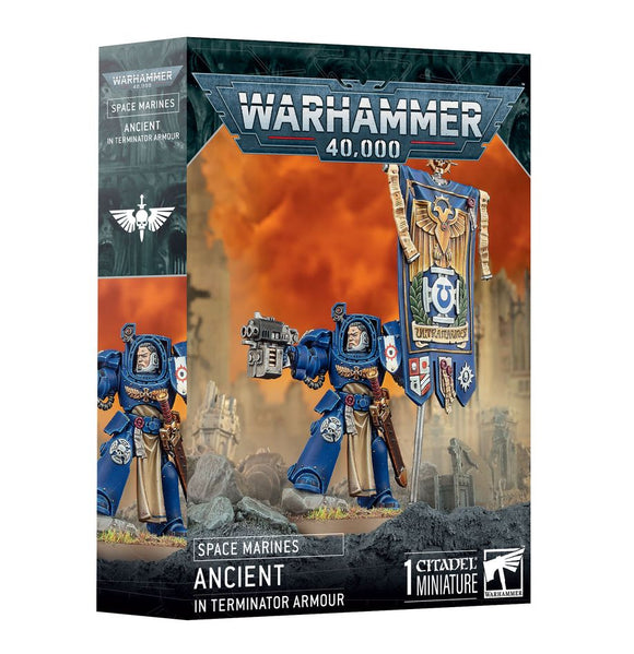 Warhammer 40K Space Marines: Ancient in Terminator Armour Miniatures Games Workshop W40K SM Ancient in Armour