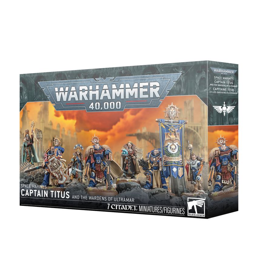 Warhammer 40K Space Marines: Captain Titus and The Wardens of Ultramar Miniatures Games Workshop W40K SM Captain Titus & Wardens