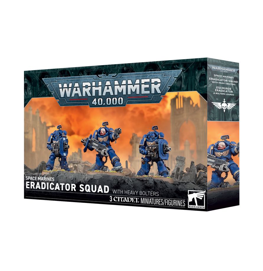 Warhammer 40K Space Marines: Eradicator Squad With Heavy Bolters Miniatures Games Workshop W40K SM Eradicator Squad w/ Heavy Bolters