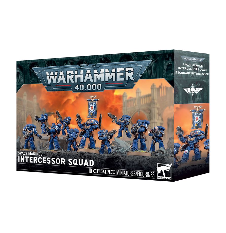 Warhammer 40K Space Marines: Intercessor Squad Miniatures Games Workshop W40K SM Intercessor Squad