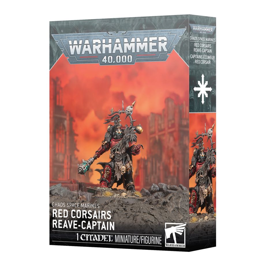 Warhammer 40K Red Corsairs Reave-Captain Miniatures Games Workshop WH40K Corsairs Reave-Captain
