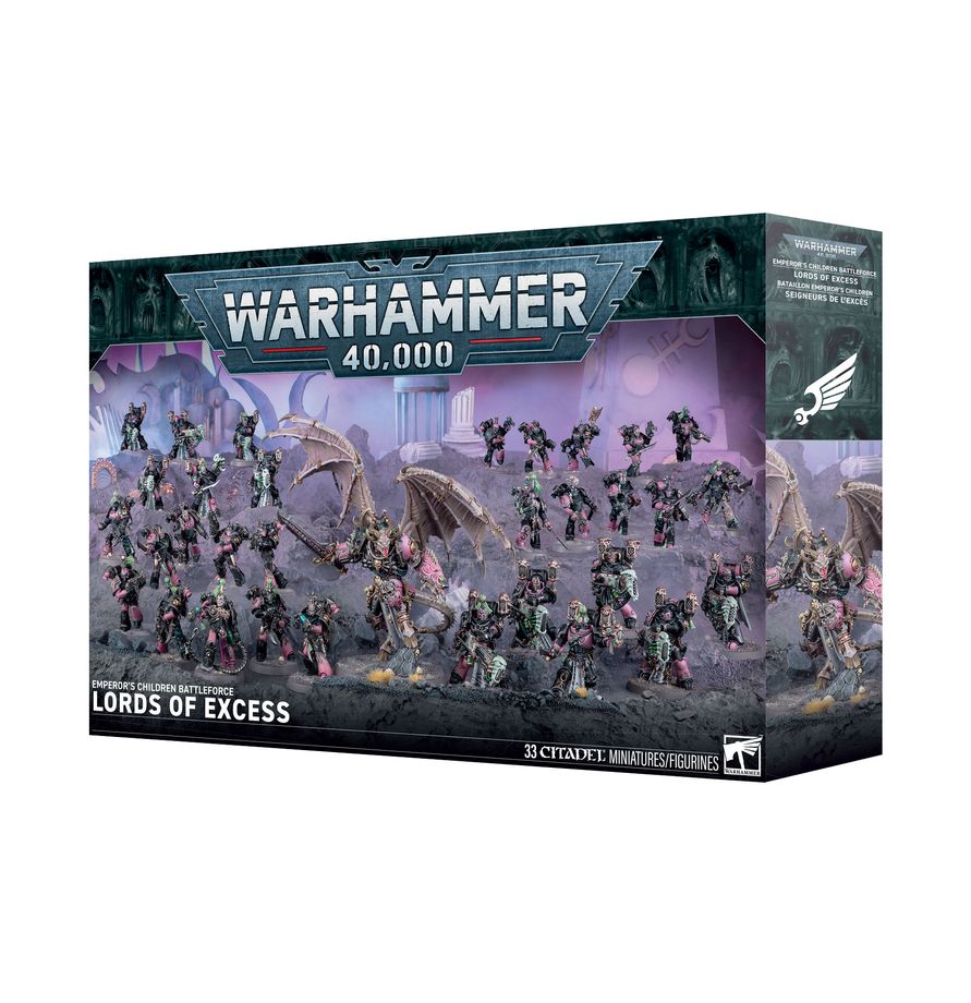 Warhammer 40K: Emperor's Children Battleforce: Lords of Excess Miniatures Games Workshop WH40K Emp Chil LoE