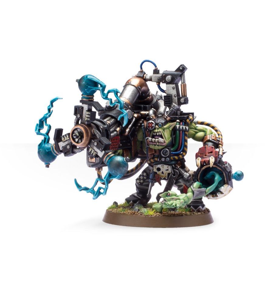 Warhammer 40K Orks: Big Mek with Shokk Attack Gun Miniatures Games Workshop W40K ORK Big Mek Shokk