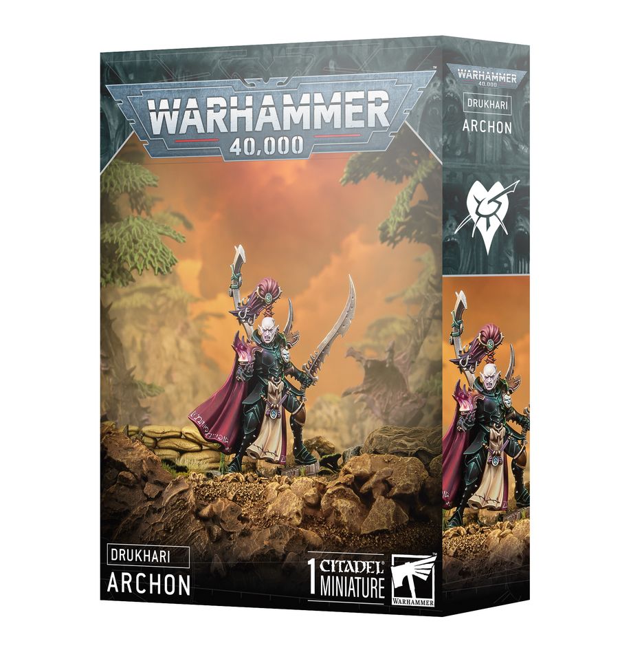 Warhammer 40K Drukhari Archon Miniatures Games Workshop W40K Dru Archon