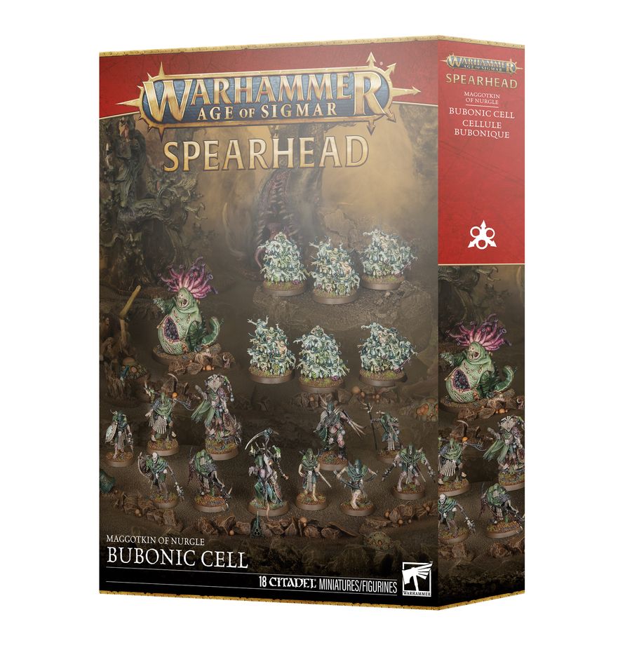 Warhammer Age of Sigmar: Spearhead: Maggotkin of Nurgle – Bubonic Cell Miniatures Games Workshop WHAoS MoN Bubonic